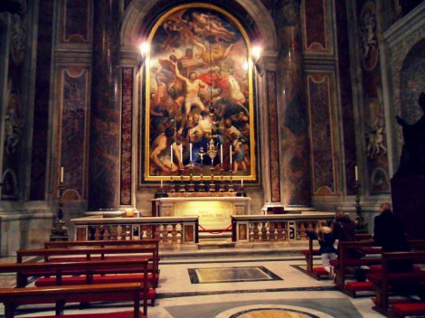 The tomb of Pope John Paul II.